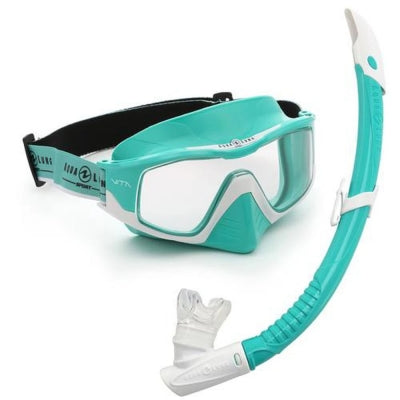 Aqua Lung Versa Combo Mask Snorkel Set Transparent Blue