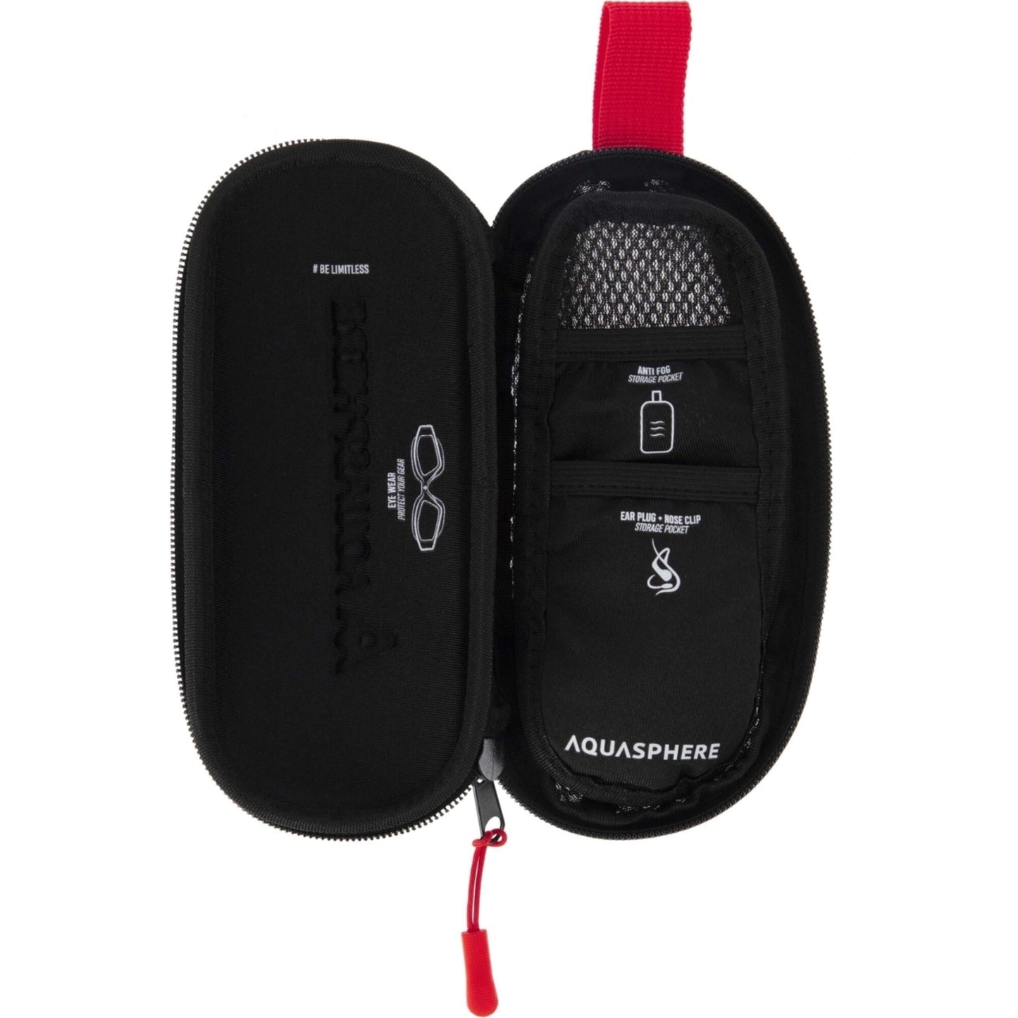 Aquasphere Goggle Case Black Red 80x190mm