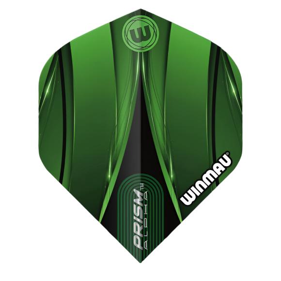 Winmau Prism Alpha Flights Green Black x 10