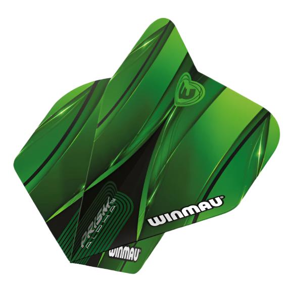 Winmau Prism Alpha Flights Green Black x 10