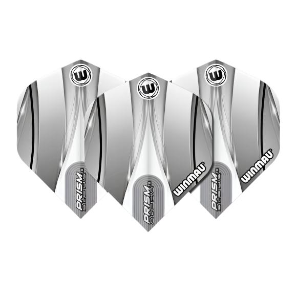 Winmau Prism Alpha Flights White Black x 10