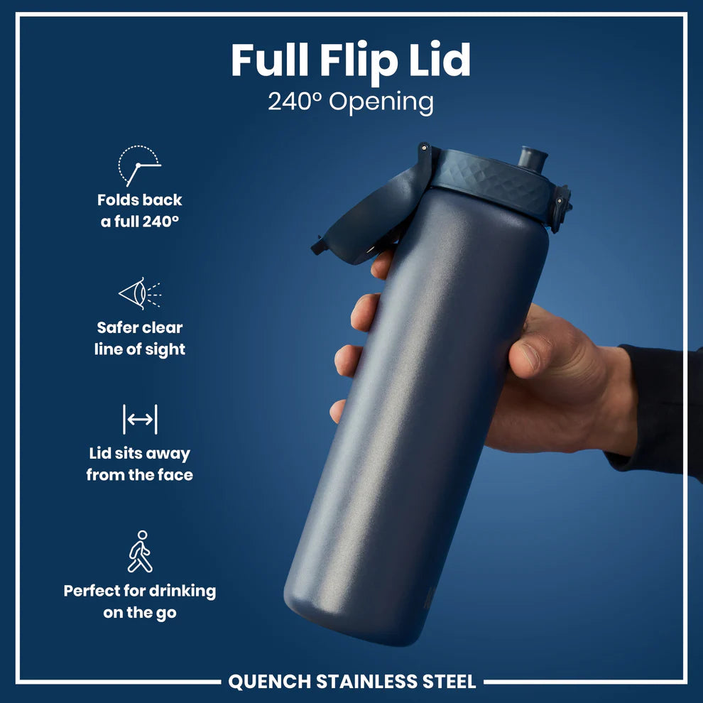 Ion8 Quench Stainless Steel Water Bottle Ash Navy