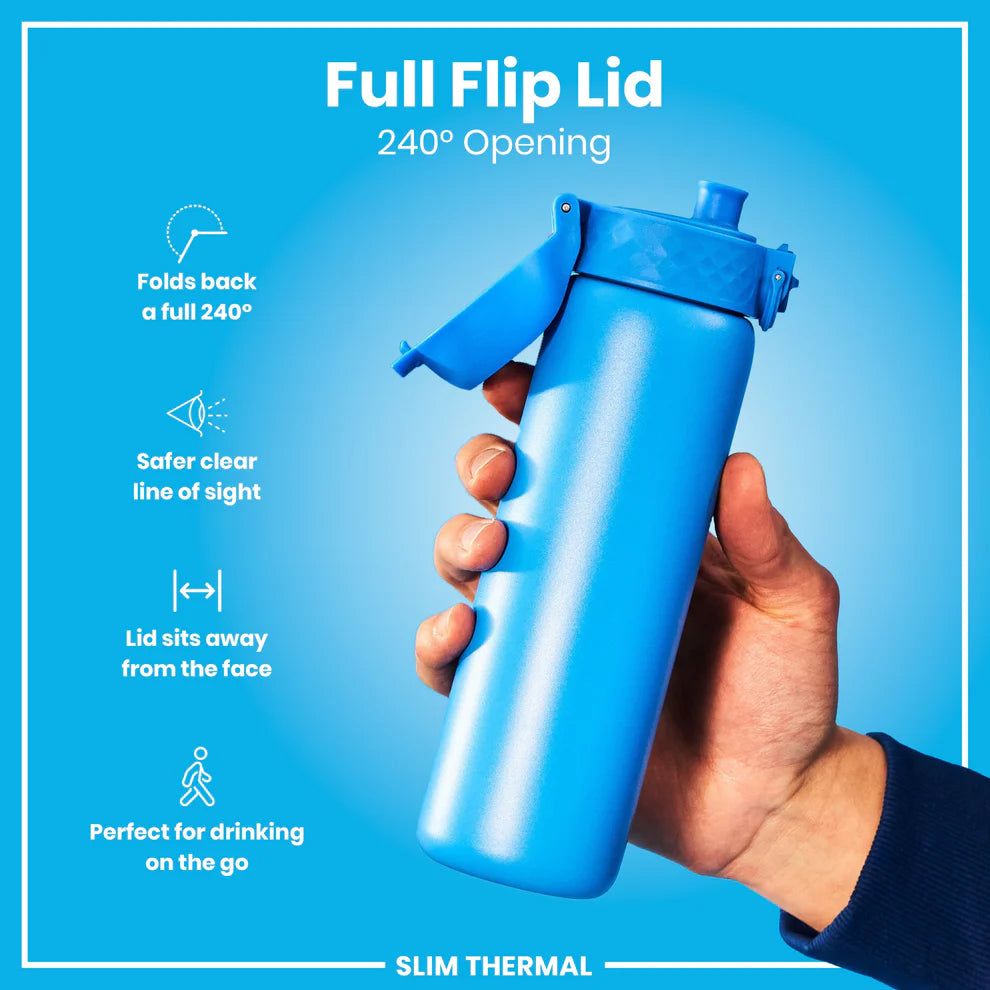 Ion8 Slim Vacuum Insulated Water Bottle Blue