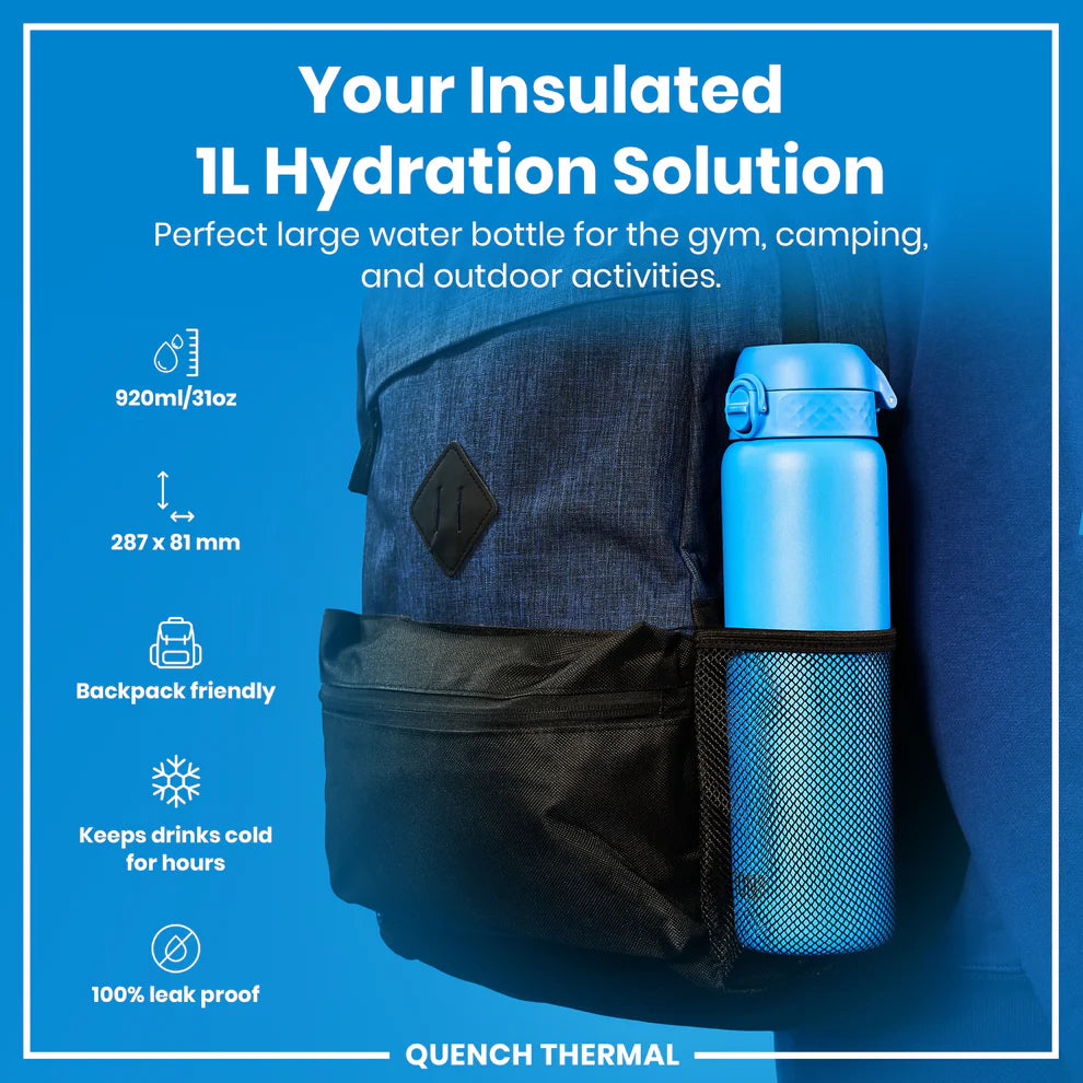 Ion8 Quench Vacuum Insulated Water Bottle Blue