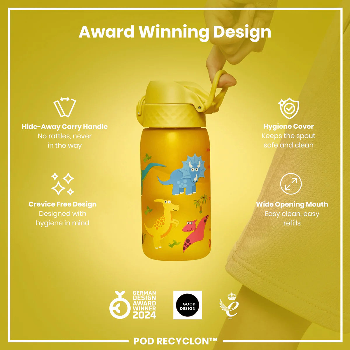 Ion8 Pod Water Bottle Dinosaur