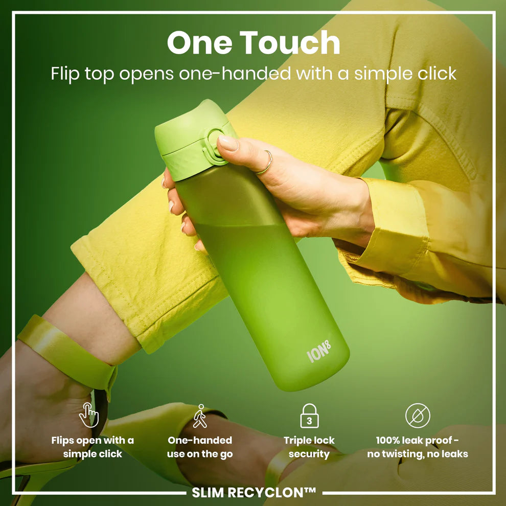 Ion8 Slim Water Bottle Green