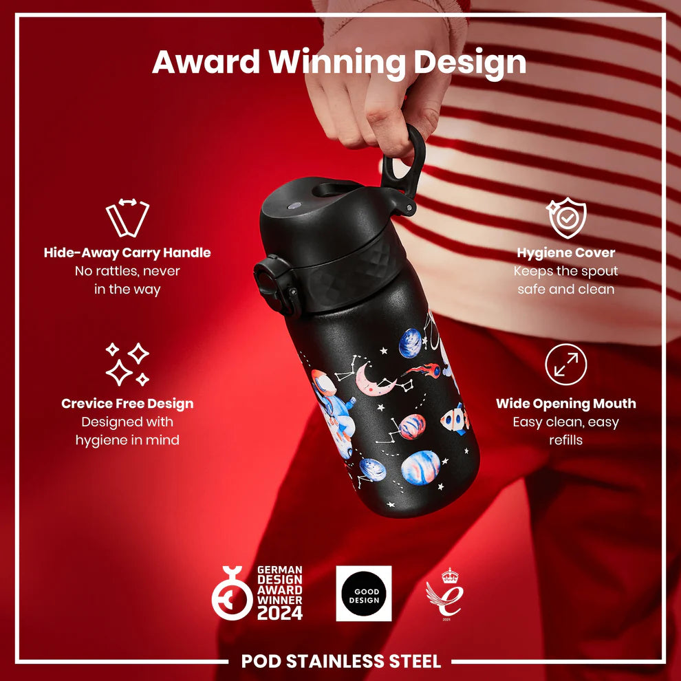 Ion8 Pod Stainless Steel Water Bottle Space