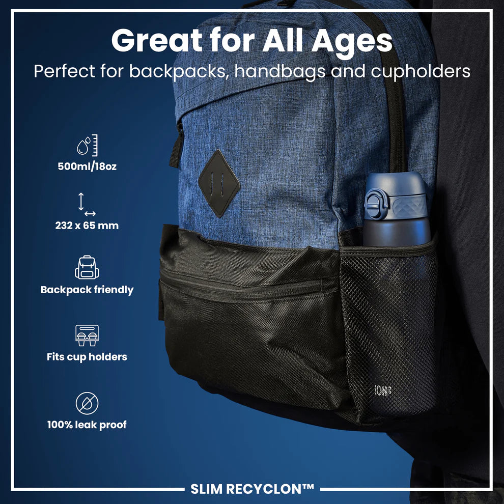 Ion8 Slim Water Bottle Navy