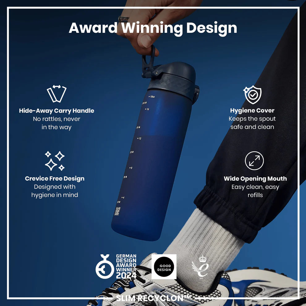 Ion8 Slim Water Bottle Navy