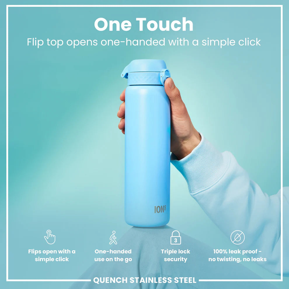 Ion8 Quench Stainless Steel Water Bottle Alaskan Blue