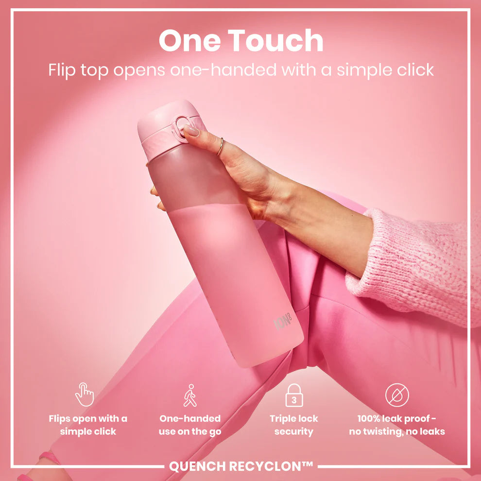 Ion8 Quench Water Bottle Rose Quartz