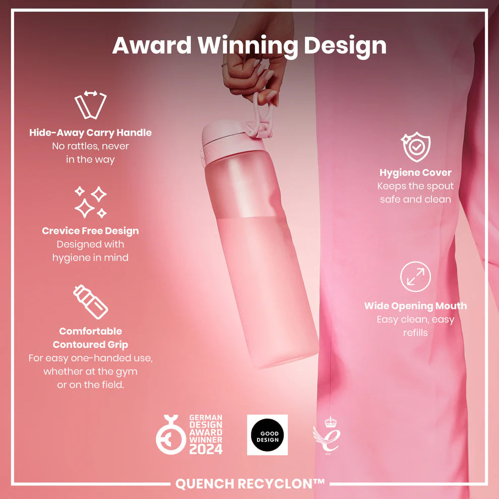 Ion8 Quench Water Bottle Rose Quartz
