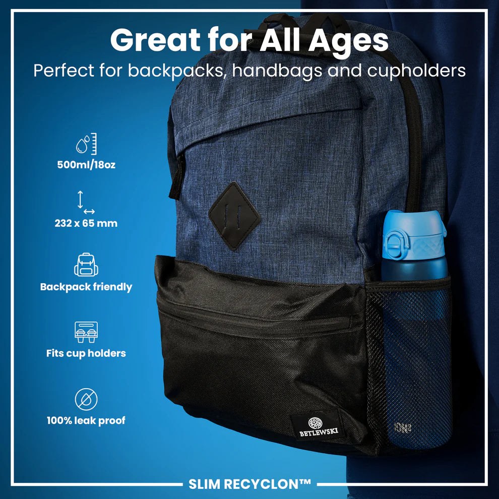 Ion8 Slim Water Bottle Blue