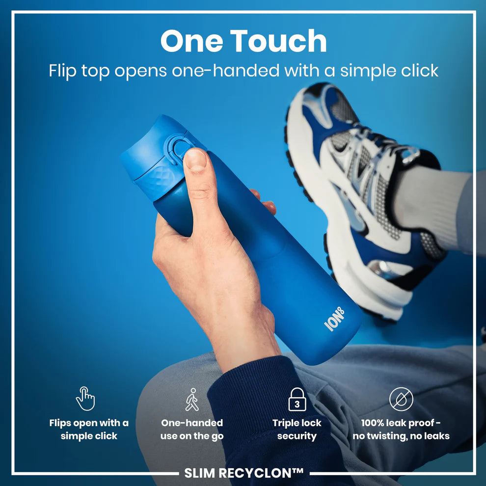 Ion8 Slim Water Bottle Blue