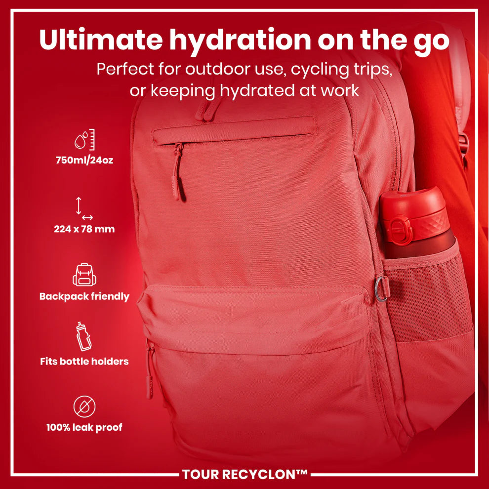 Ion8 Tour Water Bottle Red