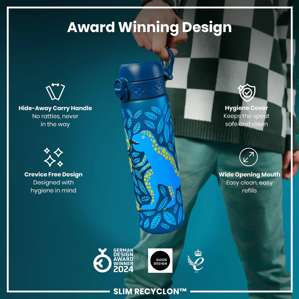 Ion8 Slim Water Bottle Dinosaurs