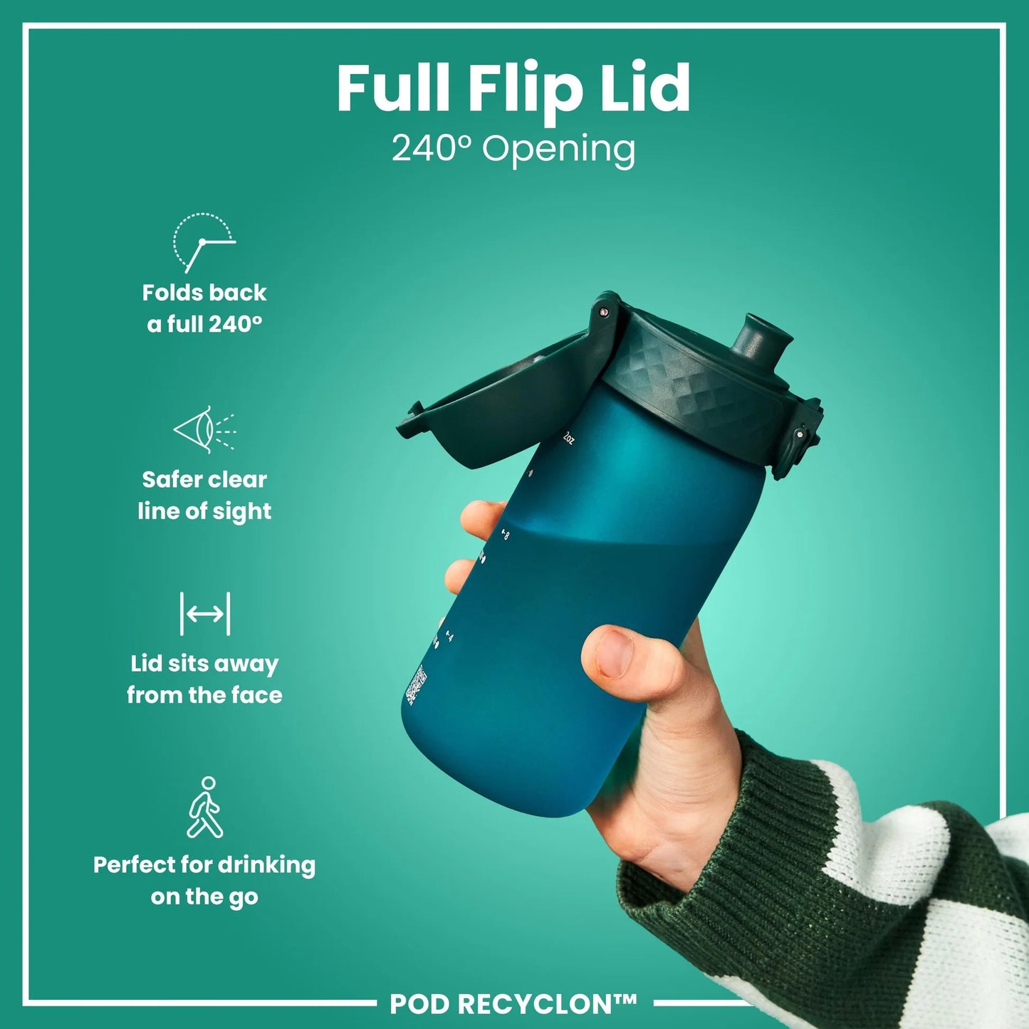 Ion8 Pod Water Bottle Aqua