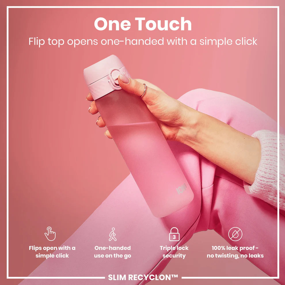 Ion8 Slim Water Bottle Rose Quartz