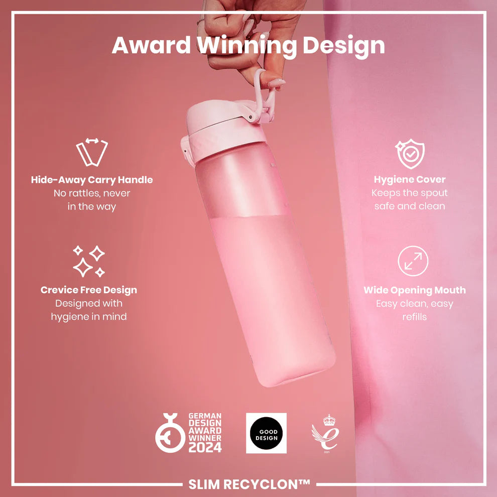 Ion8 Slim Water Bottle Rose Quartz
