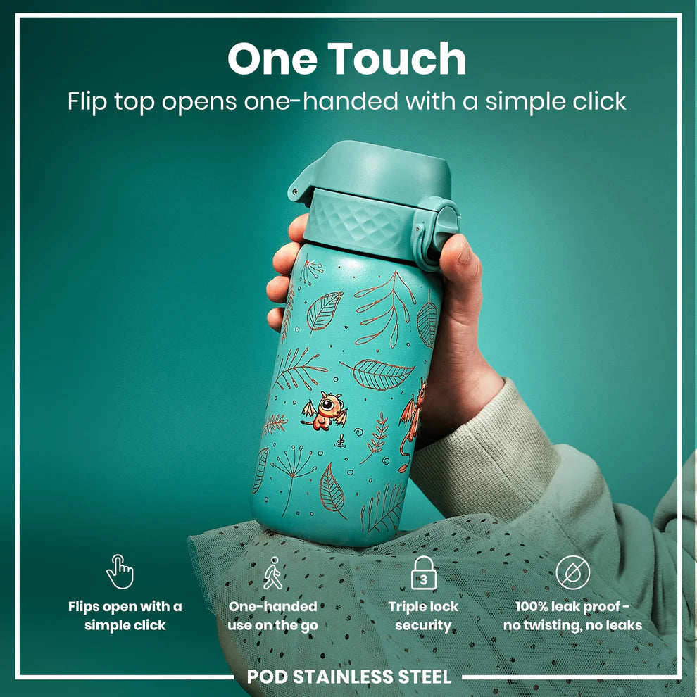 Ion8 Pod Stainless Steel Water Bottle Dragons