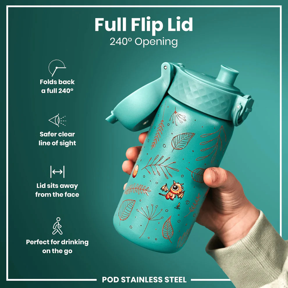 Ion8 Pod Stainless Steel Water Bottle Dragons