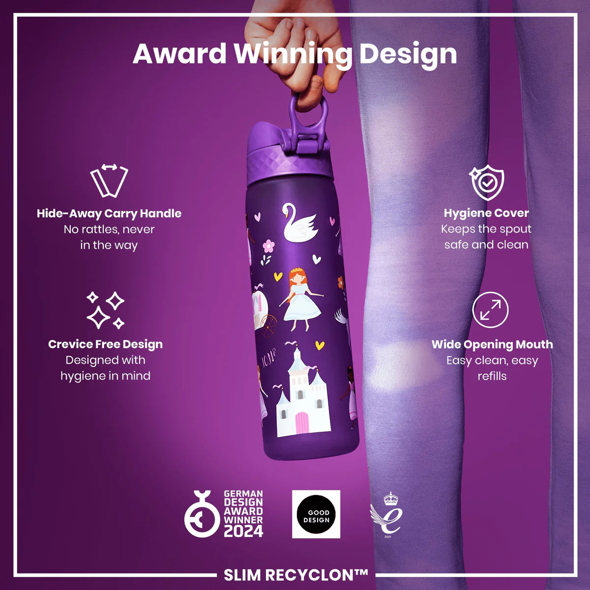 Ion8 Slim Water Bottle Princess