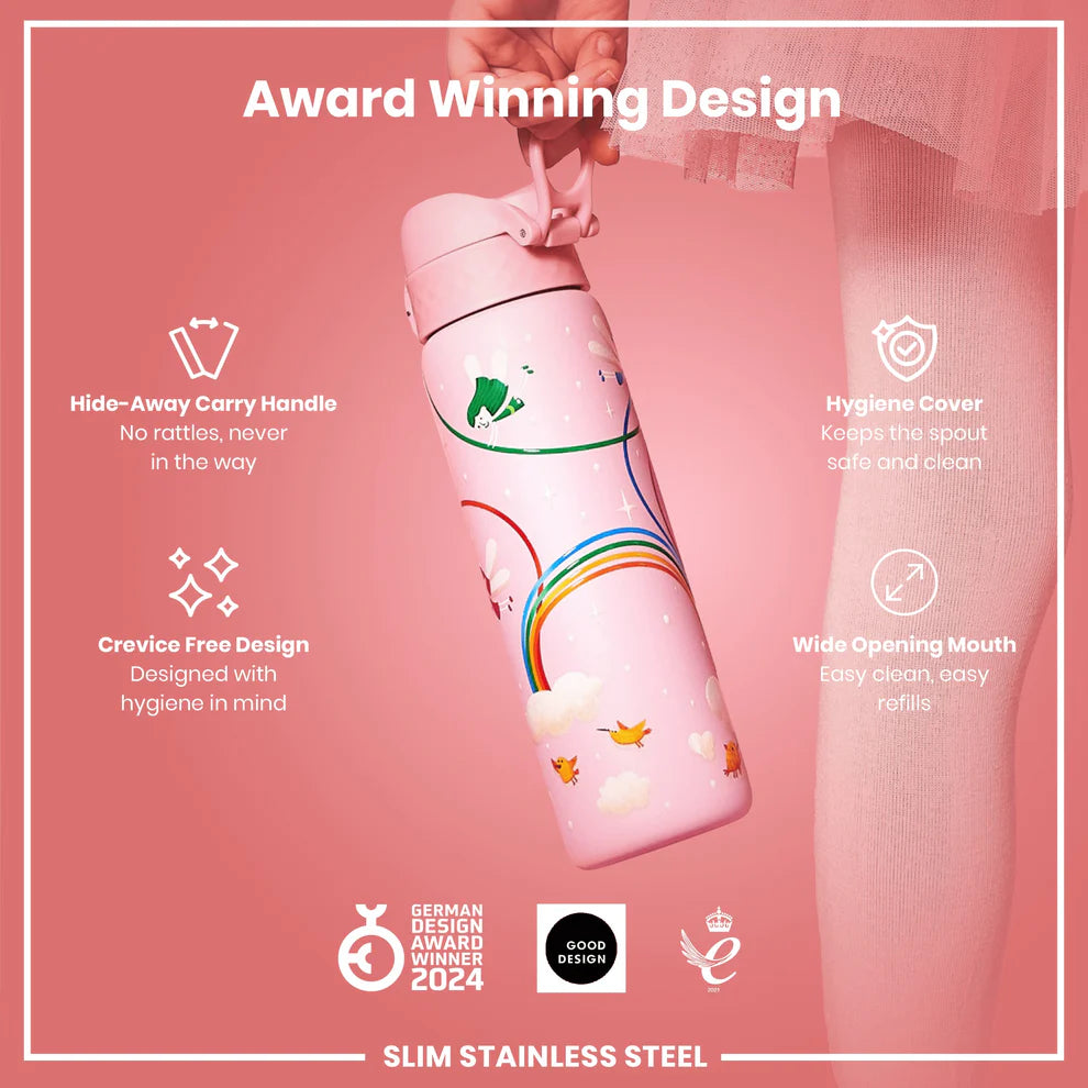 Ion8 Slim Stainless Steel Water Bottle Fairy