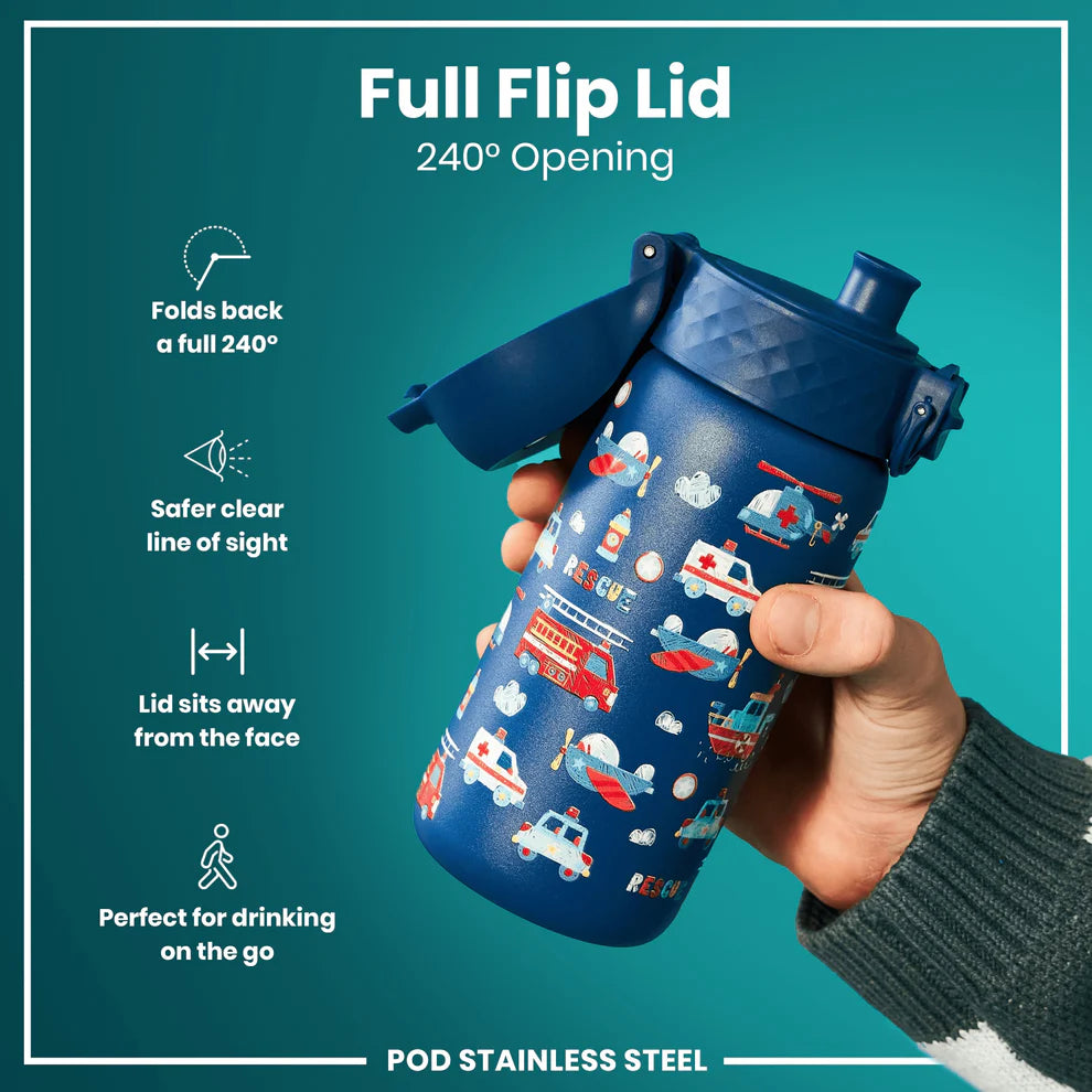 Ion8 Pod Stainless Steel Water Bottle Rescue Vechiles