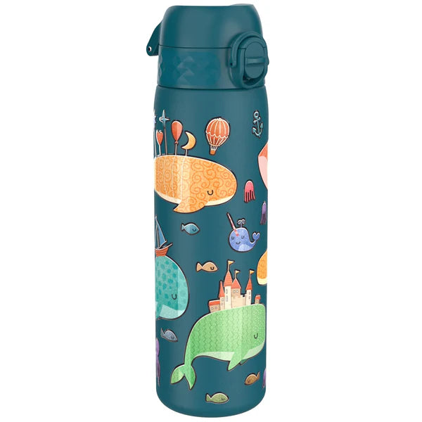 Ion8 Slim Stainless Steel Water Bottle Whales