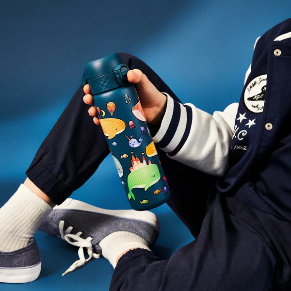 Ion8 Slim Stainless Steel Water Bottle Whales