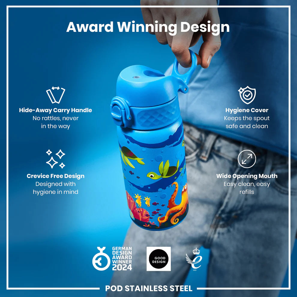 Ion8 Pod Stainless Steel Water Bottle Sea Turtle