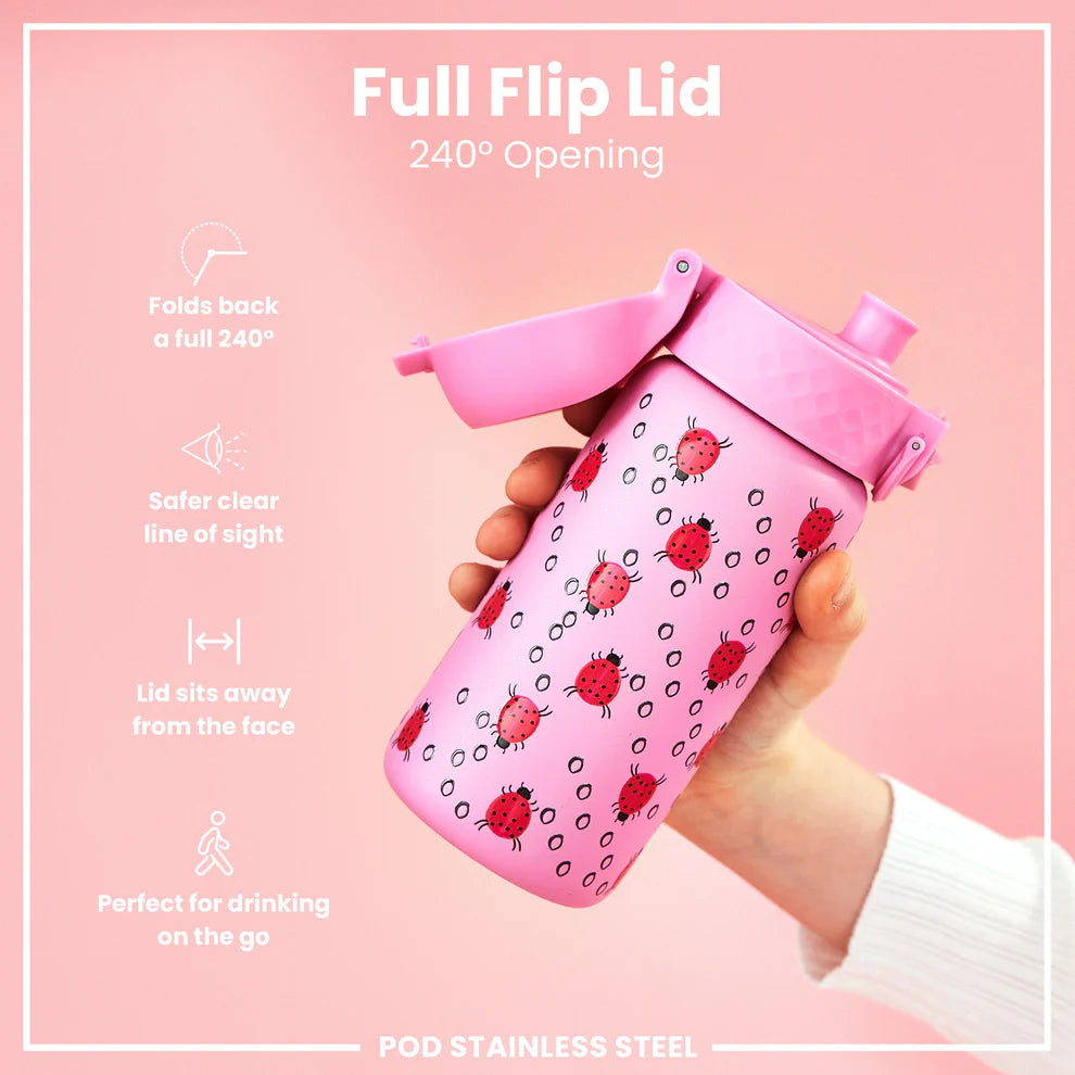 Ion8 Pod Stainless Steel Water Bottle Ladybug