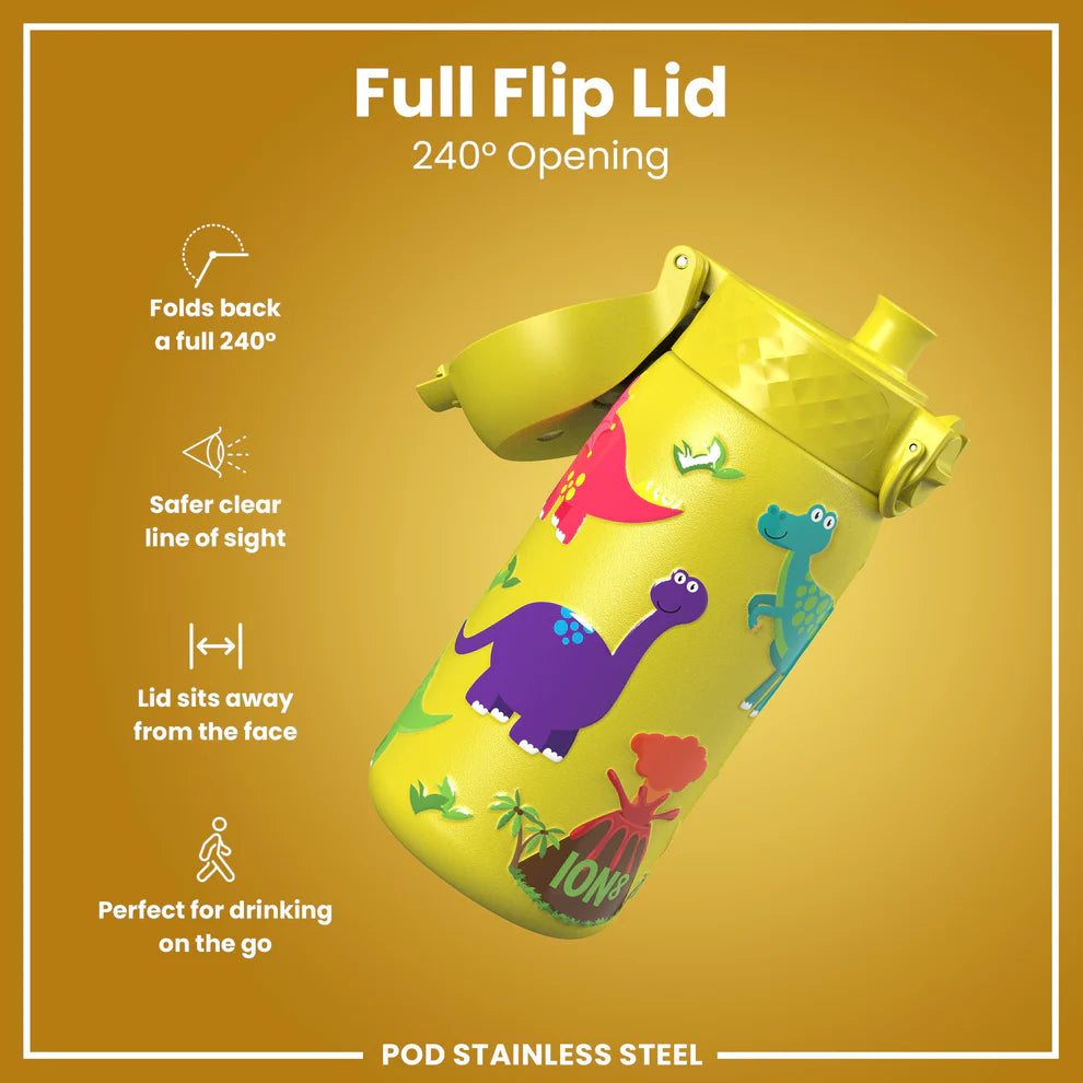 Ion8 Pod Stainless Steel Water Bottle Dinosaurs