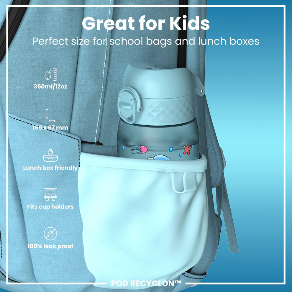 Ion8 Pod Water Bottle Unicorns Blue