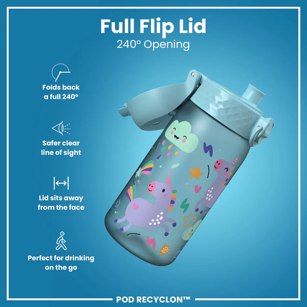 Ion8 Pod Water Bottle Unicorns Blue