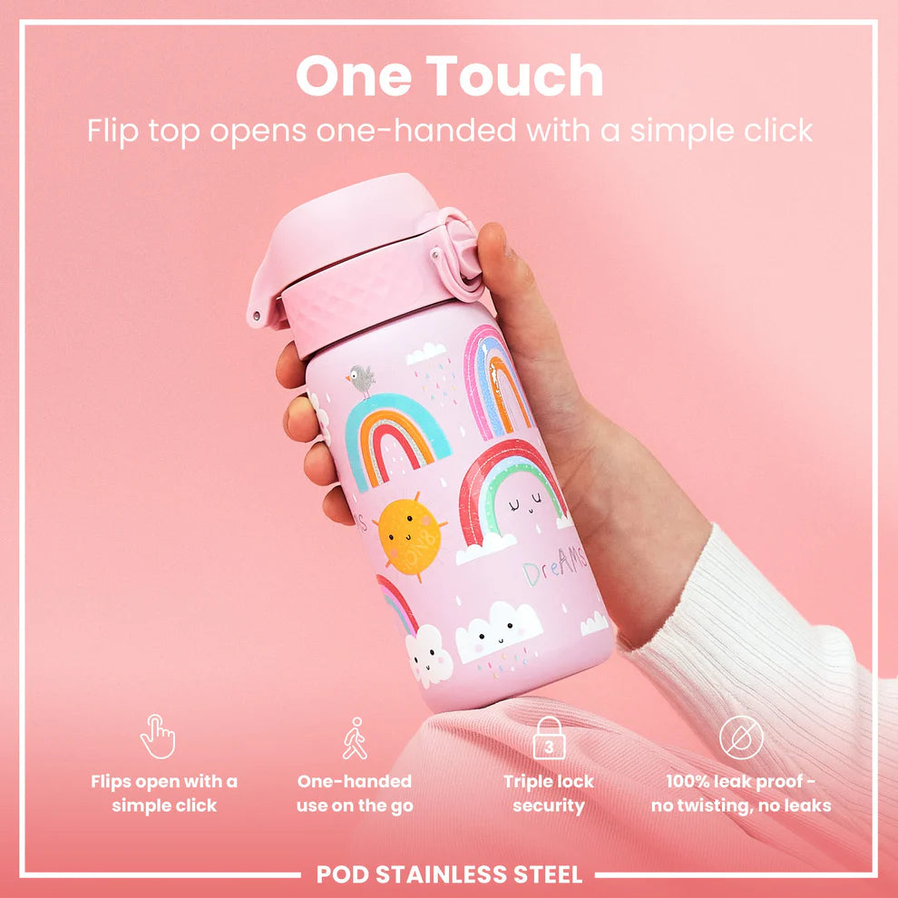 Ion8 Pod Stainless Steel Water Bottle Rainbows