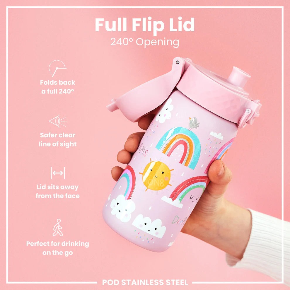 Ion8 Pod Stainless Steel Water Bottle Rainbows