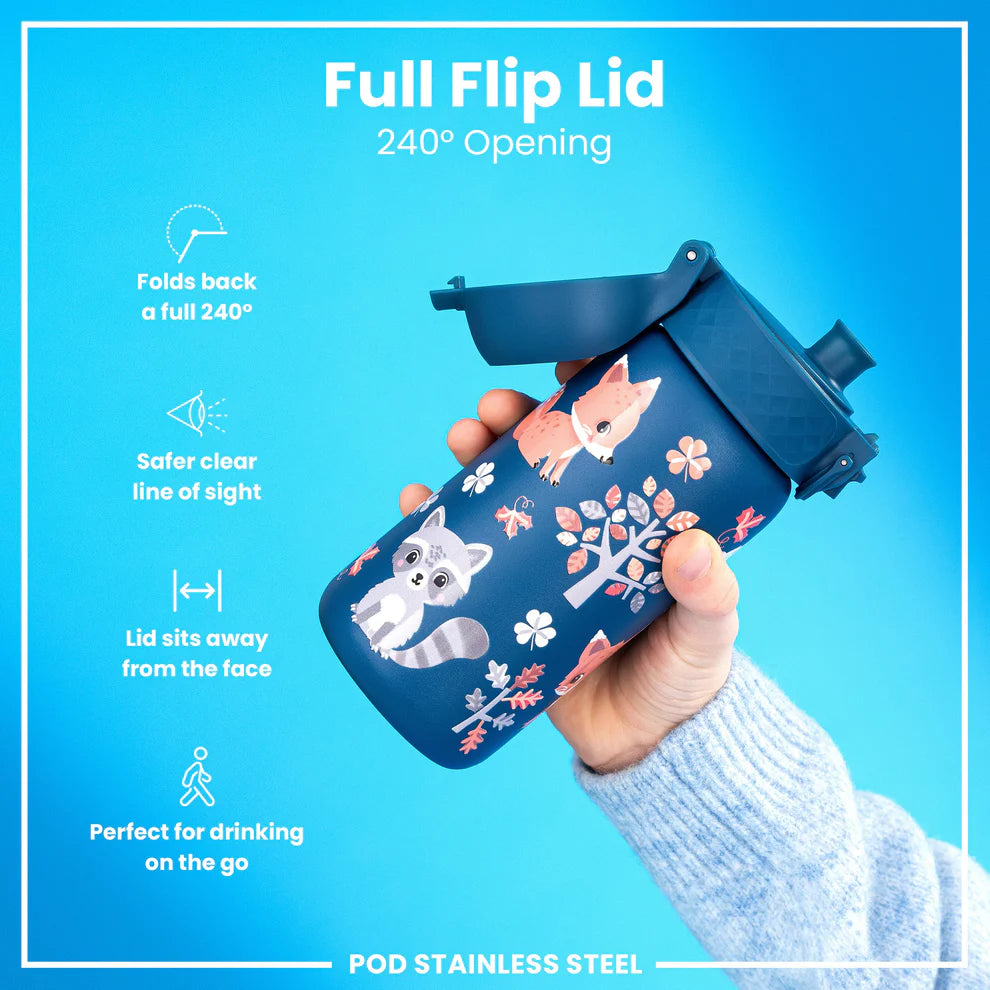 Ion8 Pod Stainless Steel Water Bottle Forest Animals