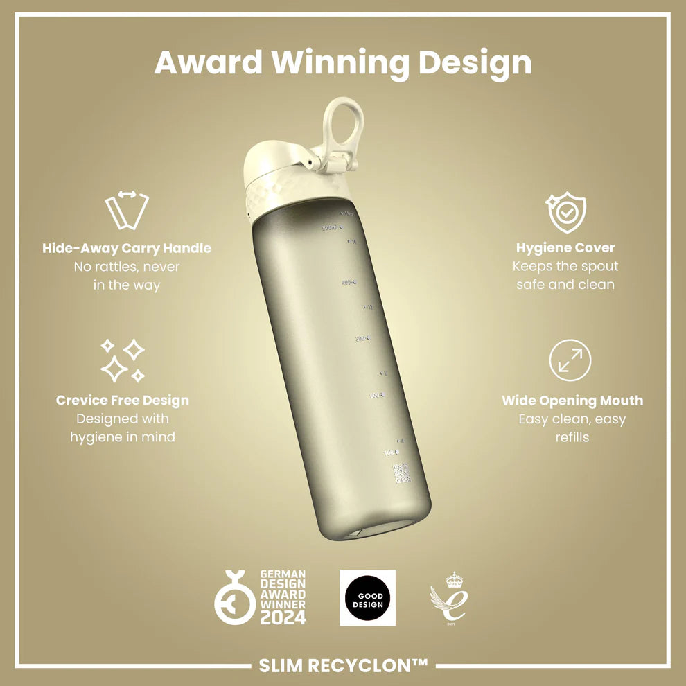 Ion8 Slim Water Bottle Creamy White