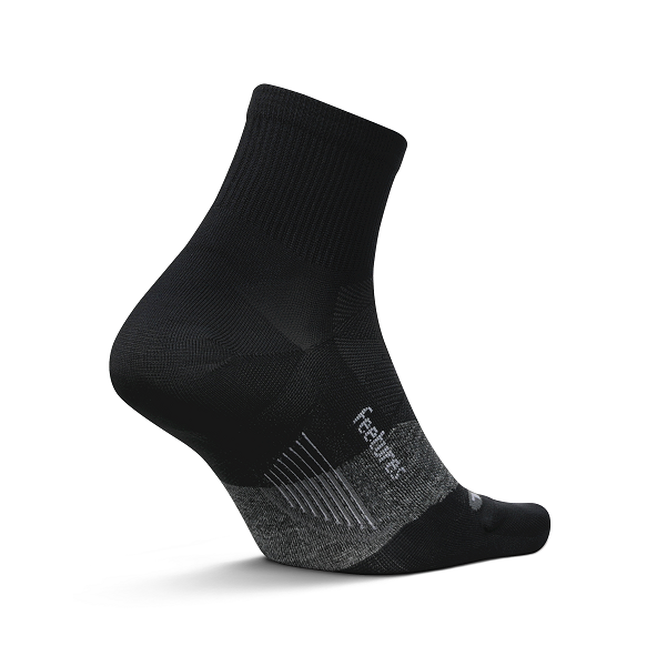 Feetures UL Quarter Planto Sock Black 1 Pair x 3