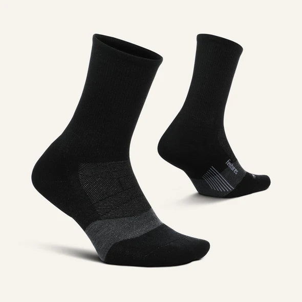 Feetures M10 Max Cushion Mini Crew Charcoal