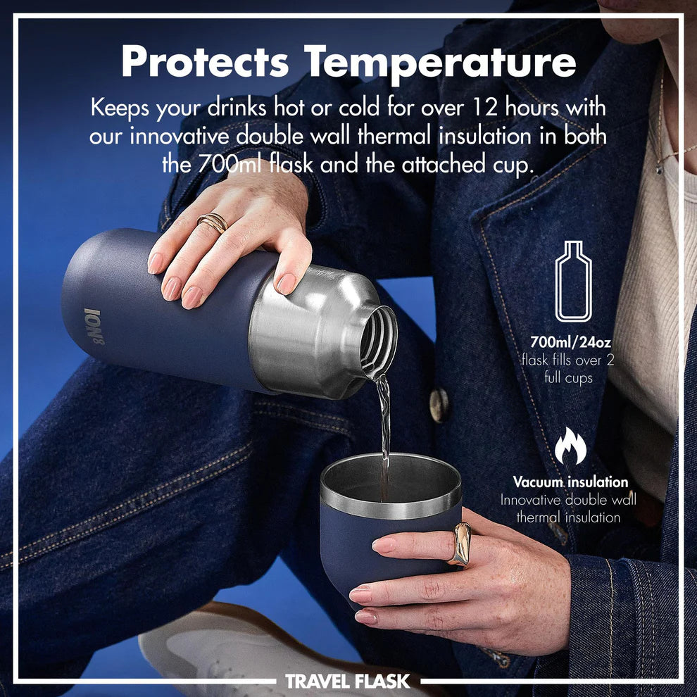 Ion8 Luma Vacuum Insulated Flask & Mug Ash Navy