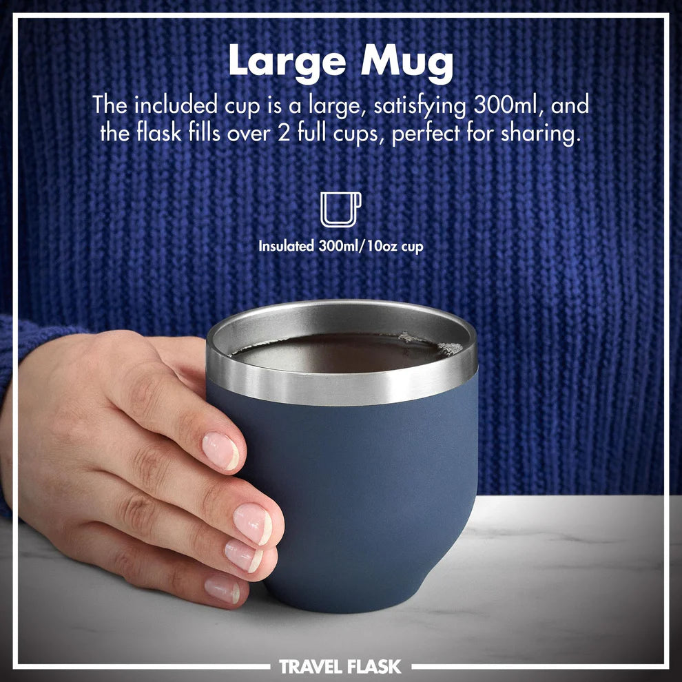 Ion8 Luma Vacuum Insulated Flask & Mug Ash Navy