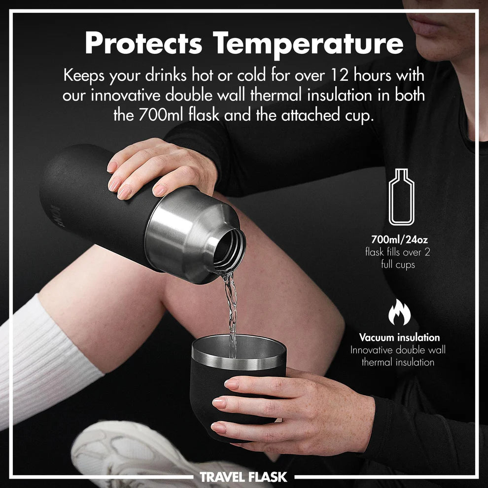 Ion8 Luma Vacuum Insulated Flask & Mug Black