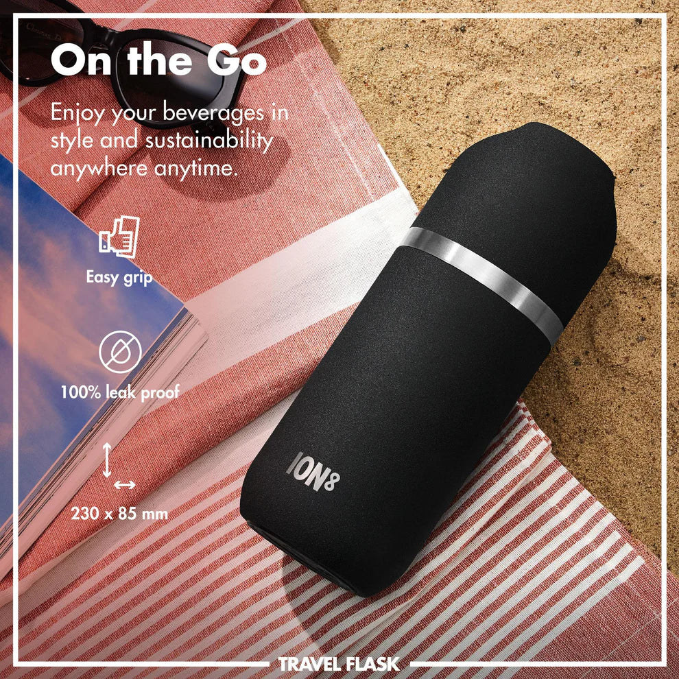 Ion8 Luma Vacuum Insulated Flask & Mug Black