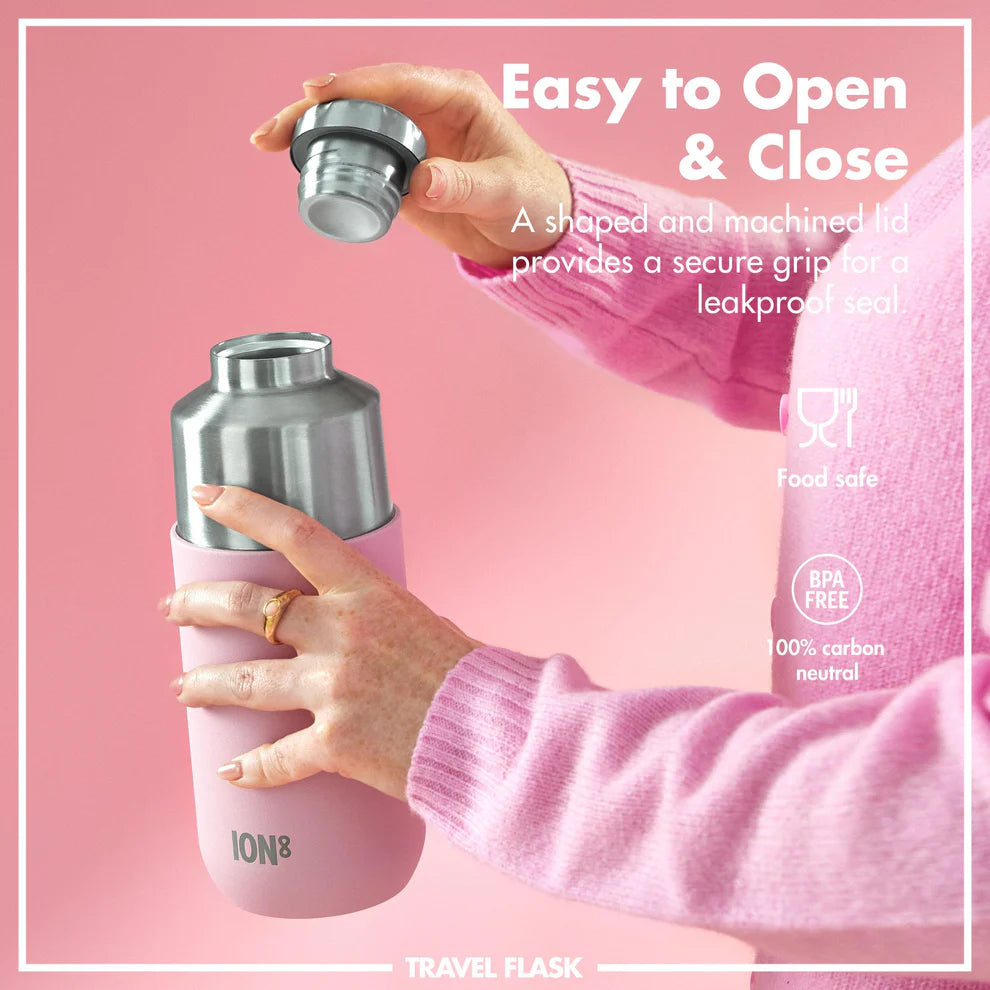 Ion8 Luma Vacuum Insulated Flask & Mug Rose Quartz