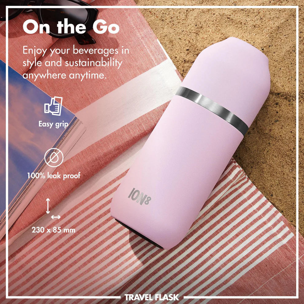 Ion8 Luma Vacuum Insulated Flask & Mug Rose Quartz