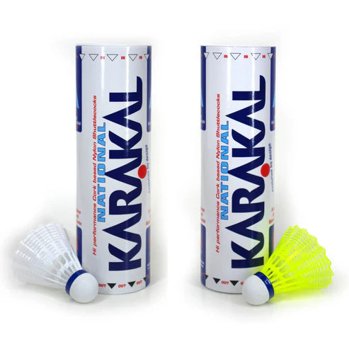 Karakal Nylon Shuttlecocks White x 6