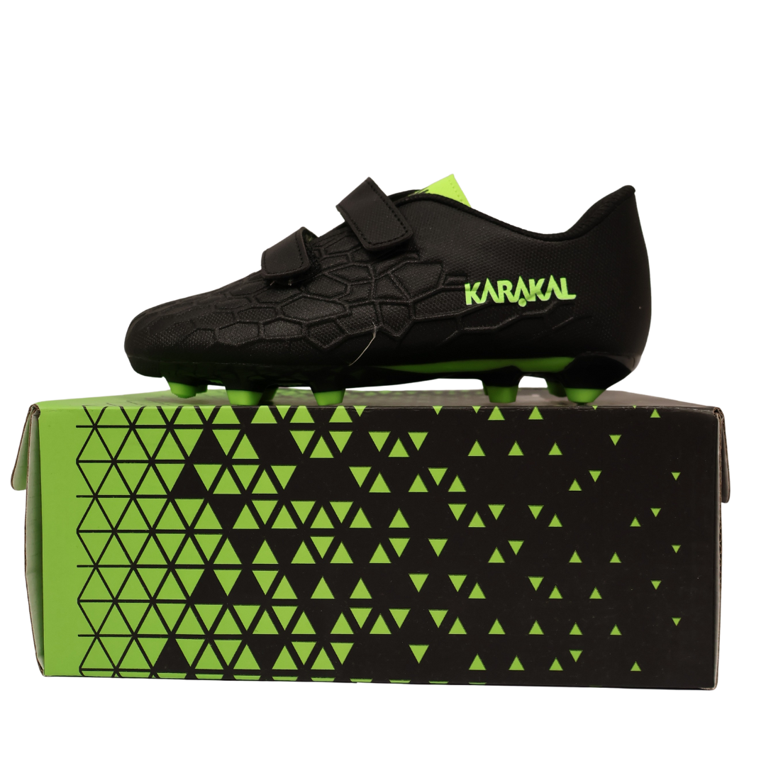 Karakal Hex Football Boot Black Lime x 10 Pairs (10-2 UK)