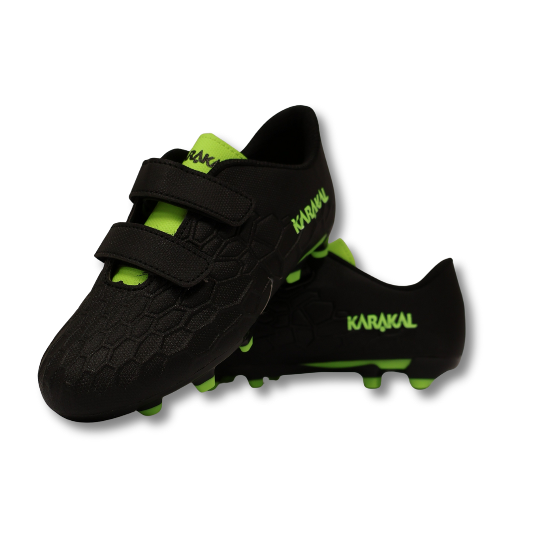 Karakal Hex Football Boot Black Lime x 10 Pairs (10-2 UK)